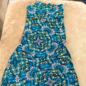 Lularoe Azure skirt, size 3XL, teal with pink